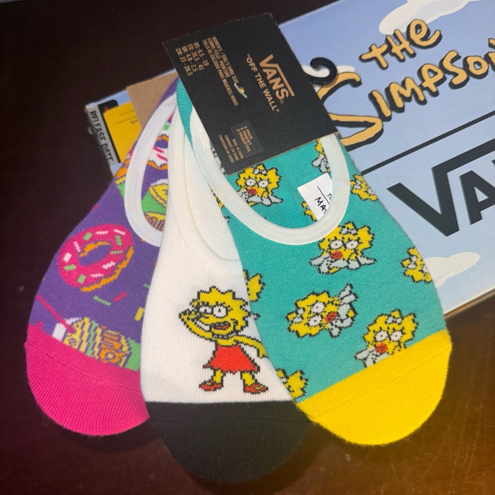 Vans The Simpsons Colorful No-Show Socks Canoodle